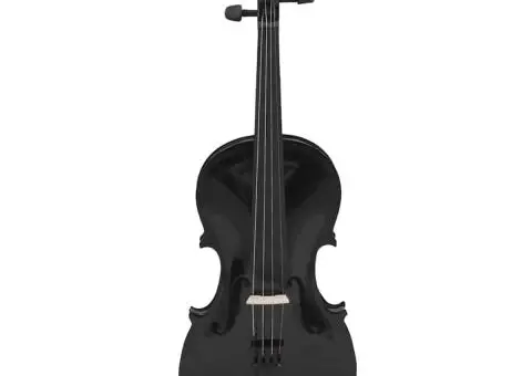 Set complet vioară cu arcuș și suport bărbie, negru 4/4 - 3/5