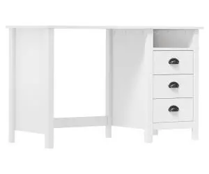 vidaXL Birou Hill cu 3 sertare, 120x50x74 cm, lemn masiv de pin