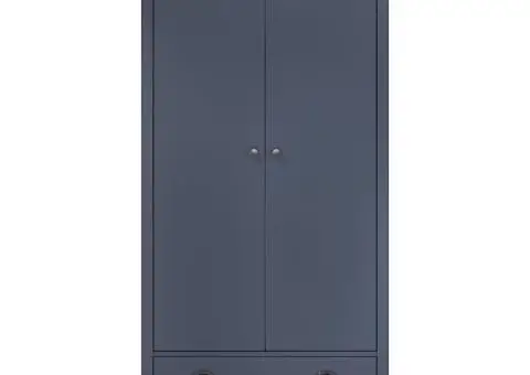 Șifonier cu 2 uși Hill, gri, 89x50x170 cm, lemn masiv pin - 2/5