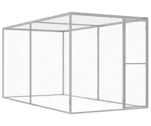 vidaXL Cușcă pentru pisici, 3x1,5x1,5 m, oțel galvanizat