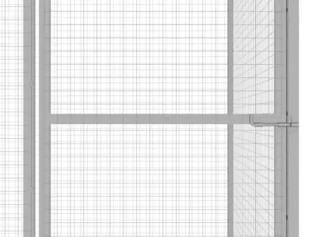 Cușcă pentru pisici, 3x1,5x1,5 m, oțel galvanizat - 4/5