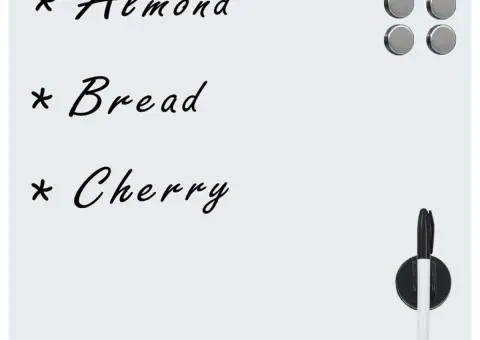 Tablă magnetică de perete, 40 x 40 cm, sticlă - 1/5