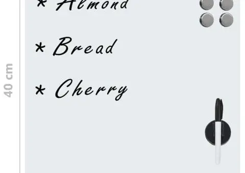 Tablă magnetică de perete, 40 x 40 cm, sticlă - 5/5