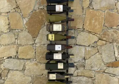 Suport sticle de vin de perete, 36 sticle, negru, fier - 5/5