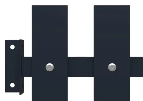 Panou de gard, antracit, 170,5x170cm, oțel vopsit electrostatic - 3/4