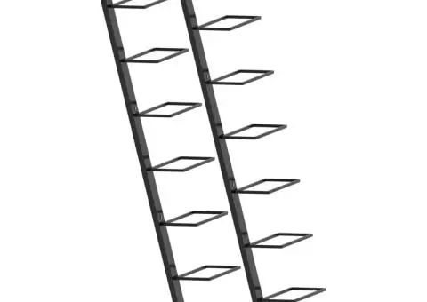 Suporturi sticle de vin de perete 14 sticle 2 buc. negru metal - 3/5