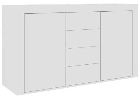 Dulap, alb, 120x36x69 cm, lemn prelucrat - 2/5