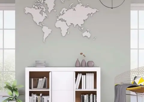 Dulap, alb, 120x36x69 cm, lemn prelucrat - 3/5