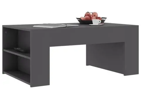 Măsuță de cafea, gri, 100 x 60 x 42 cm, lemn prelucrat - 3/5