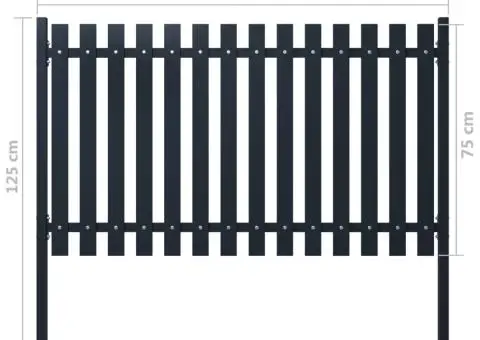 Panou de gard antracit 174,5 x 75 cm oțel vopsit electrostatic - 4/4