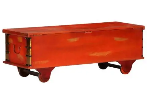 Ladă de depozitare, roșu, 110x40x40 cm, lemn masiv de acacia - 5/5