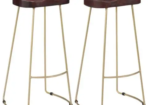 Scaune de bar Gavin, 2 buc., lemn masiv de mango - 1/5