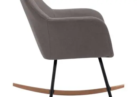 Scaun balansoar, gri deschis, material textil - 4/5