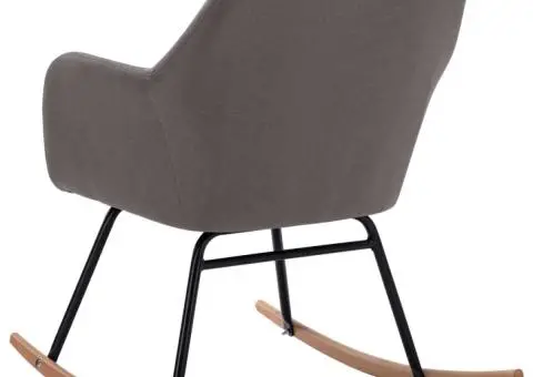 Scaun balansoar, gri deschis, material textil - 5/5