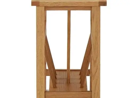 Masă de reviste, 45 x 27 x 42 cm, lemn masiv de stejar - 3/5