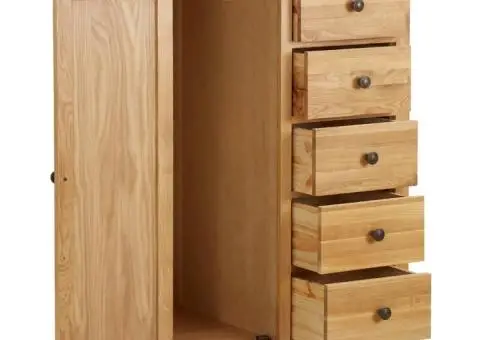 Șifonier, 76 x 52 x 105 cm, lemn masiv de stejar - 2/5