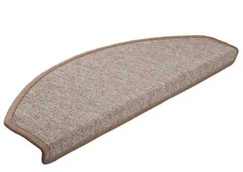 Covorașe pentru trepte scară, 15 buc., maro deschis, 65x24x4 cm - 3/5