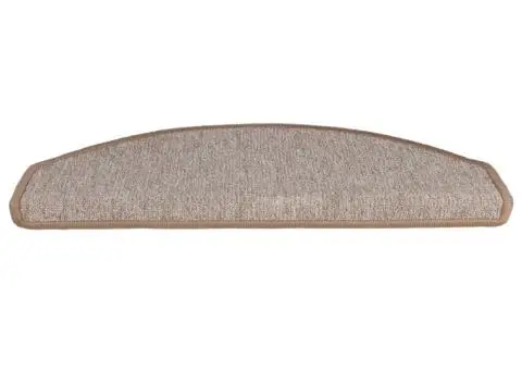 Covorașe pentru trepte scară, 15 buc., maro deschis, 65x24x4 cm - 4/5