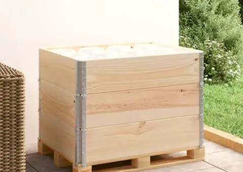 Rame pentru paleți, 3 buc., 60 x 80 cm, lemn masiv de pin - 1/5