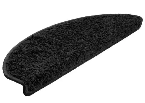 Covorașe pentru trepte scară, 15 buc., negru, 65x21x4 cm - 3/5