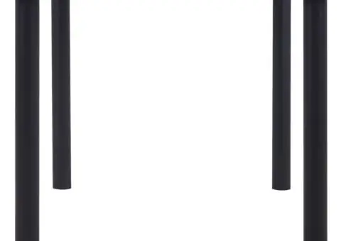 Masă de bucătărie, negru & gri beton, 160 x 80 x 75 cm, MDF - 3/5