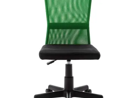 Scaun de birou, negru și verde, 44x52x100 cm, plasă textilă - 2/5