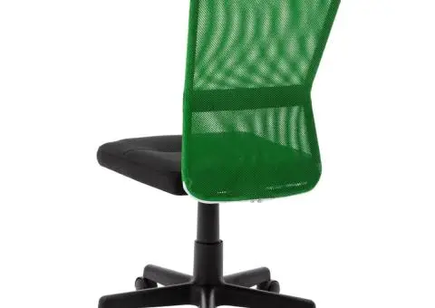 Scaun de birou, negru și verde, 44x52x100 cm, plasă textilă - 3/5