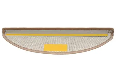 Covorașe pentru trepte scară, 15 buc., maro deschis, 56x17x3 cm - 5/5