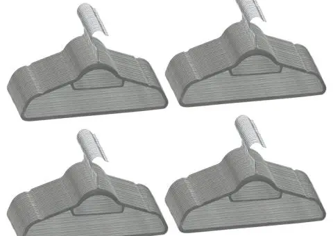 Set de umerașe anti-alunecare, 100 buc., gri, catifea - 2/5