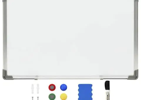 Tablă magnetică albă cu ștergere uscată 60x40 cm oțel - 1/5