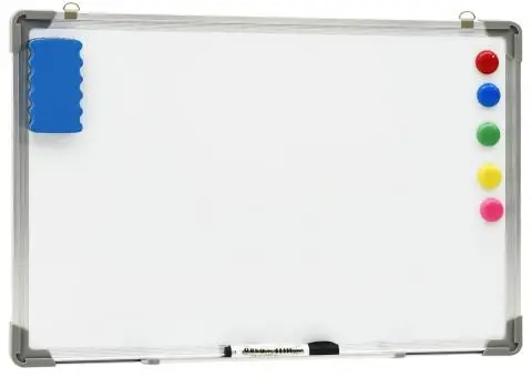 Tablă magnetică albă cu ștergere uscată 60x40 cm oțel - 2/5