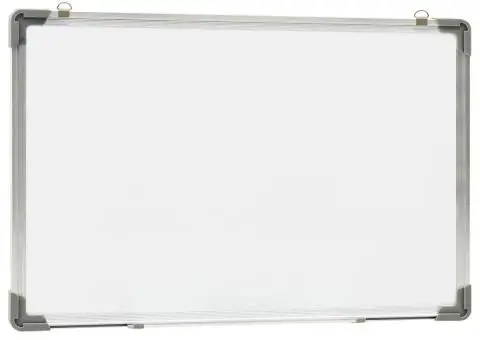Tablă magnetică albă cu ștergere uscată 60x40 cm oțel - 3/5