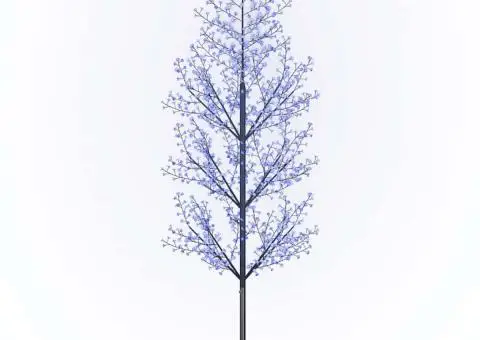 Pom Crăciun, 1200 LED-uri lumină albastră flori de cireș 400 cm - 2/5