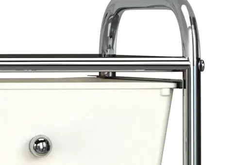 Cărucior de depozitare mobil cu 4 sertare, alb, plastic - 5/5