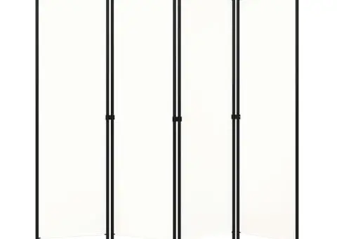 Paravan de cameră cu 4 panouri, alb, 160x180cm - 1/5