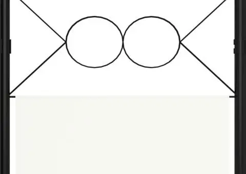 Paravan de cameră cu 4 panouri, alb, 160x180cm - 5/5