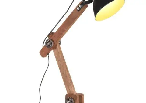 Lampă de birou industrială, negru, 58x18x90 cm, E27, rotund - 1/5