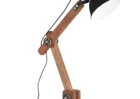 Lampă de birou industrială, negru, 58x18x90 cm, E27, rotund - 2/5