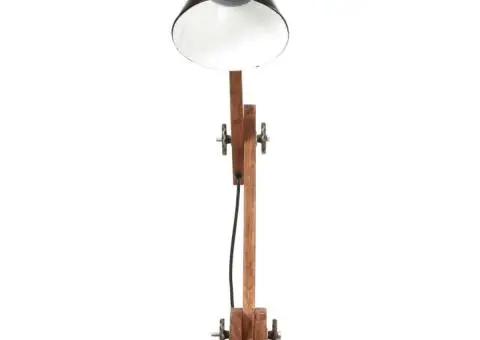 Lampă de birou industrială, negru, 58x18x90 cm, E27, rotund - 3/5