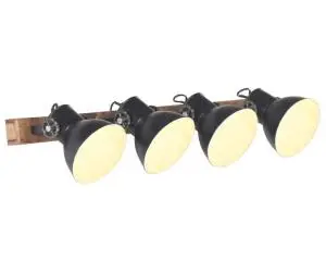 vidaXL Lampă de perete industrială, negru, 90 x 25 cm, E27