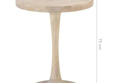 Masă laterală, Ø60 x 75 cm, lemn masiv de mango - 4/5