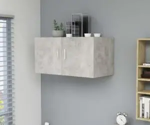 vidaXL Dulap montat pe perete, gri beton, 80x39x40 cm, lemn prelucrat