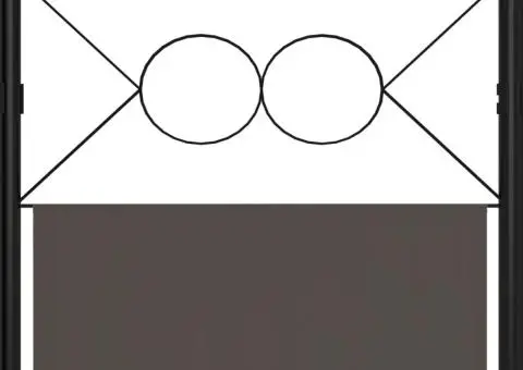 Paravan de cameră cu 4 panouri, antracit, 160x180 cm - 5/5