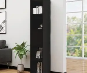 vidaXL Bibliotecă, negru, 36x30x171 cm, lemn prelucrat