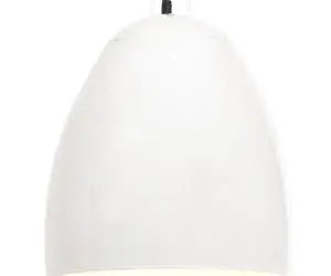 vidaXL Lampă suspendată industrială, 25 W, alb, 42 cm, E27, rotund
