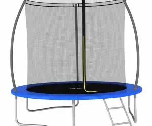 vidaXL Set trambulină rotundă, 244 x 55 cm, 100 kg