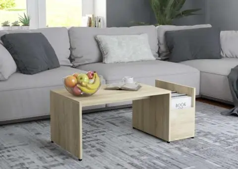 Măsuță de cafea, stejar sonoma, 90 x 45 x 35 cm, lemn prelucrat - 1/5