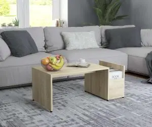 vidaXL Măsuță de cafea, stejar sonoma, 90 x 45 x 35 cm, lemn prelucrat