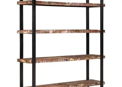 Bibliotecă cu 4 rafturi, 160 x 40 x 180 cm, lemn masiv reciclat - 2/5