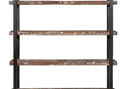 Bibliotecă cu 4 rafturi, 160 x 40 x 180 cm, lemn masiv reciclat - 4/5